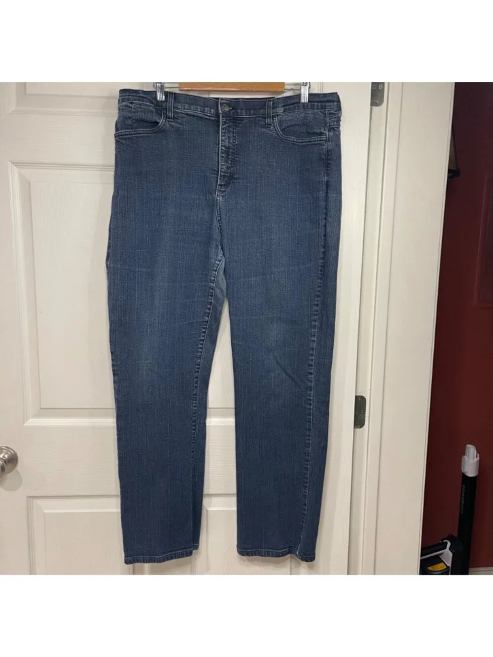 NYDJ Straight Leg Jeans Women's Plus Size 20W Lift & Tuck Technology Embroidered